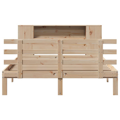 vidaXL Bücherregalbett ohne Matratze 120x200 cm Massivholz Kiefer