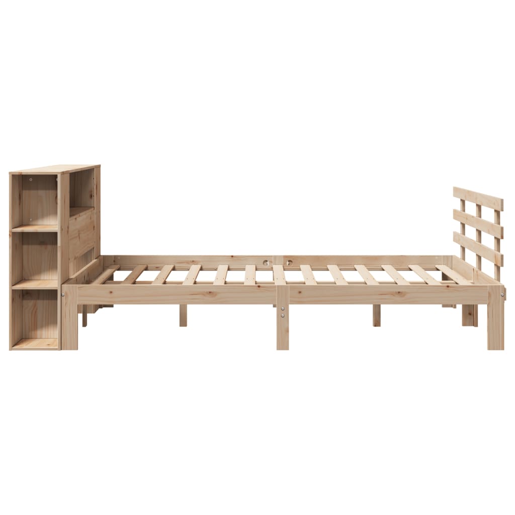 vidaXL Bücherregalbett ohne Matratze 120x200 cm Massivholz Kiefer