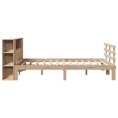 vidaXL Bücherregalbett ohne Matratze 120x200 cm Massivholz Kiefer