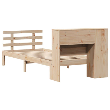 vidaXL Massivholzbett mit Regal ohne Matratze 100x200 cm Kiefer