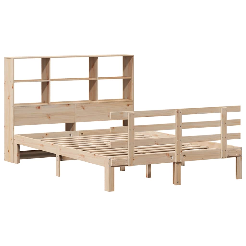 vidaXL Massivholzbett mit Regal ohne Matratze 160x200 cm Kiefer