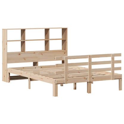 vidaXL Massivholzbett mit Regal ohne Matratze 160x200 cm Kiefer