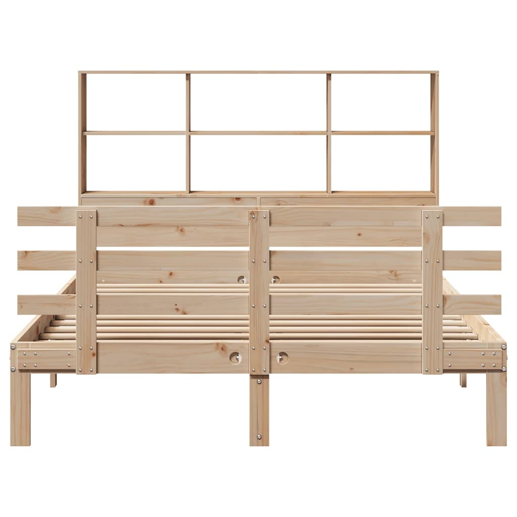 vidaXL Massivholzbett mit Regal ohne Matratze 160x200 cm Kiefer