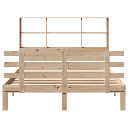 vidaXL Massivholzbett mit Regal ohne Matratze 160x200 cm Kiefer