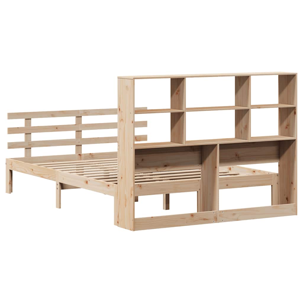vidaXL Massivholzbett mit Regal ohne Matratze 160x200 cm Kiefer