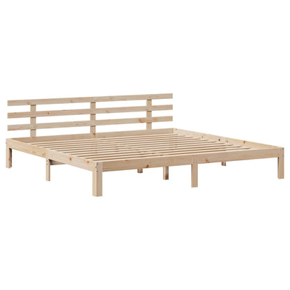 vidaXL Massivholzbett mit Regal ohne Matratze 180x200 cm Kiefer