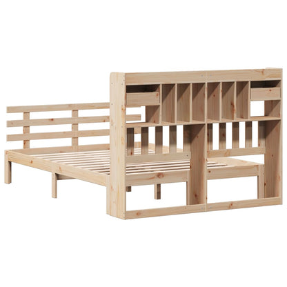 vidaXL Massivholzbett mit Regal ohne Matratze 140x190 cm Kiefer