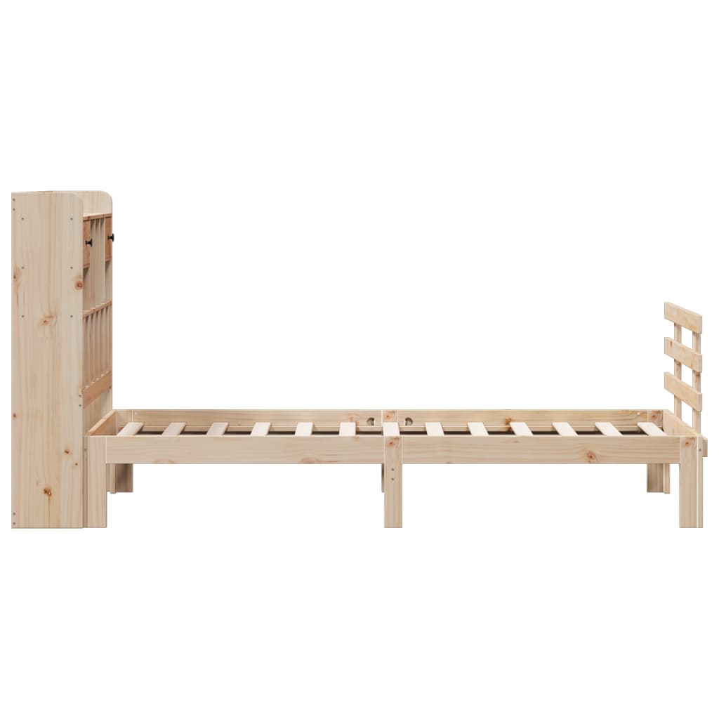 vidaXL Massivholzbett mit Regal ohne Matratze 100x200 cm Kiefer