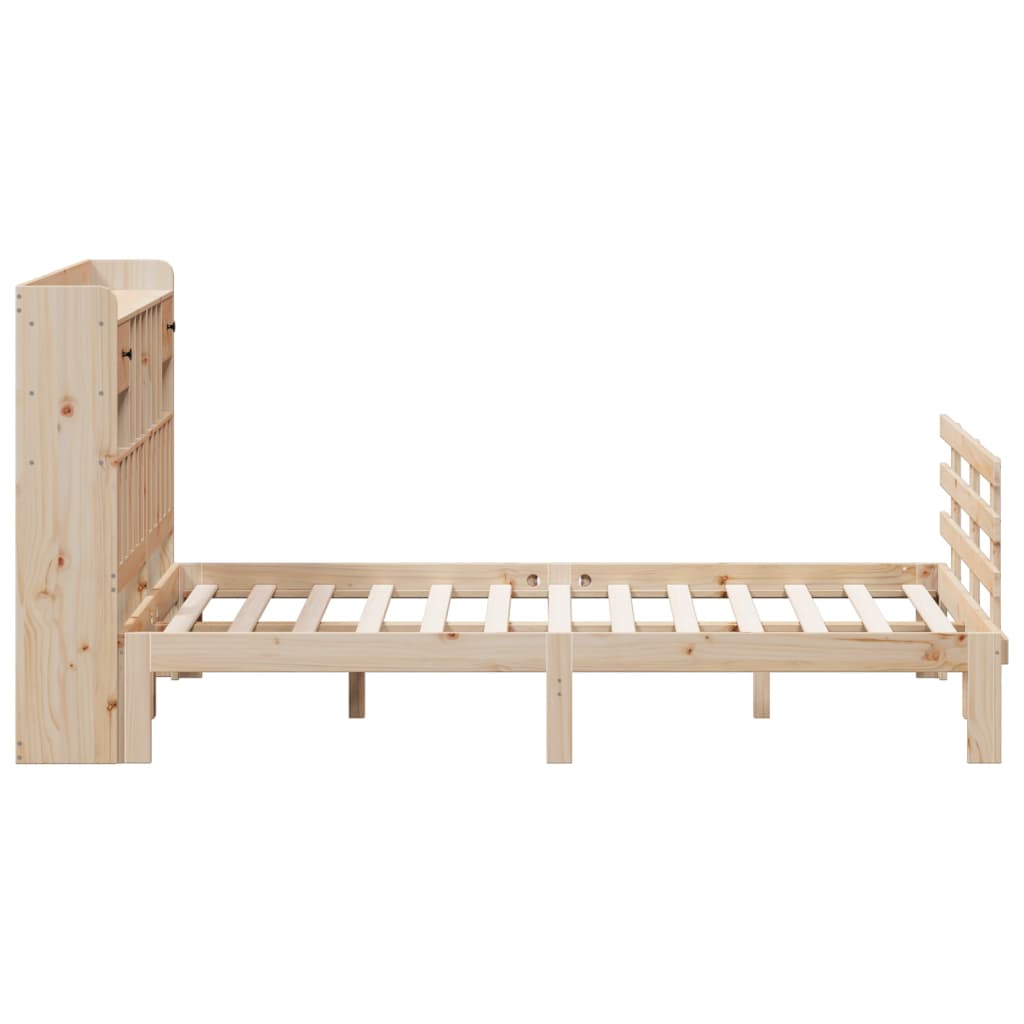 vidaXL Massivholzbett mit Regal ohne Matratze 140x200 cm Kiefer
