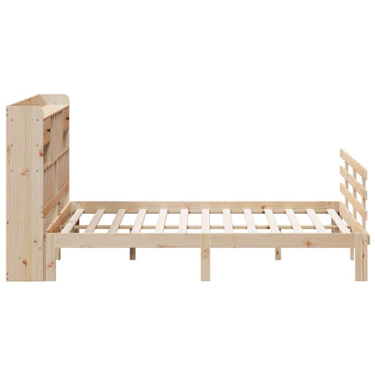 vidaXL Massivholzbett mit Regal ohne Matratze 180x200 cm Kiefer
