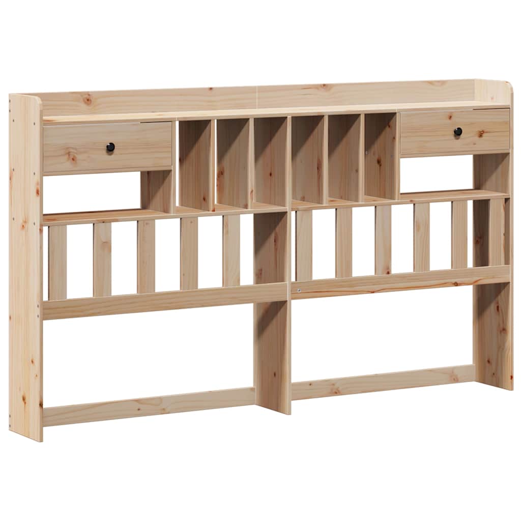 vidaXL Massivholzbett mit Regal ohne Matratze 180x200 cm Kiefer