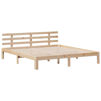 vidaXL Massivholzbett mit Regal ohne Matratze 180x200 cm Kiefer