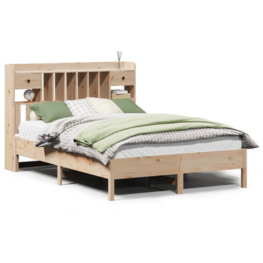 vidaXL Massivholzbett mit Regal ohne Matratze 150x200 cm Kiefer