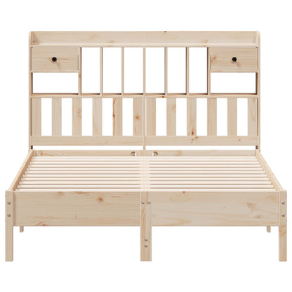vidaXL Massivholzbett mit Regal ohne Matratze 150x200 cm Kiefer