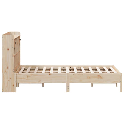 vidaXL Massivholzbett mit Regal ohne Matratze 150x200 cm Kiefer