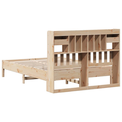 vidaXL Massivholzbett mit Regal ohne Matratze 150x200 cm Kiefer