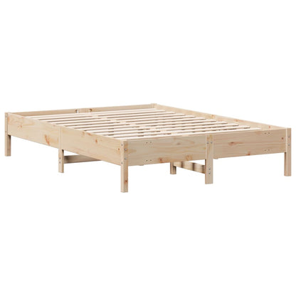 vidaXL Massivholzbett mit Regal ohne Matratze 150x200 cm Kiefer