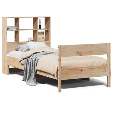 vidaXL Massivholzbett mit Regal ohne Matratze 90x190 cm Kiefer