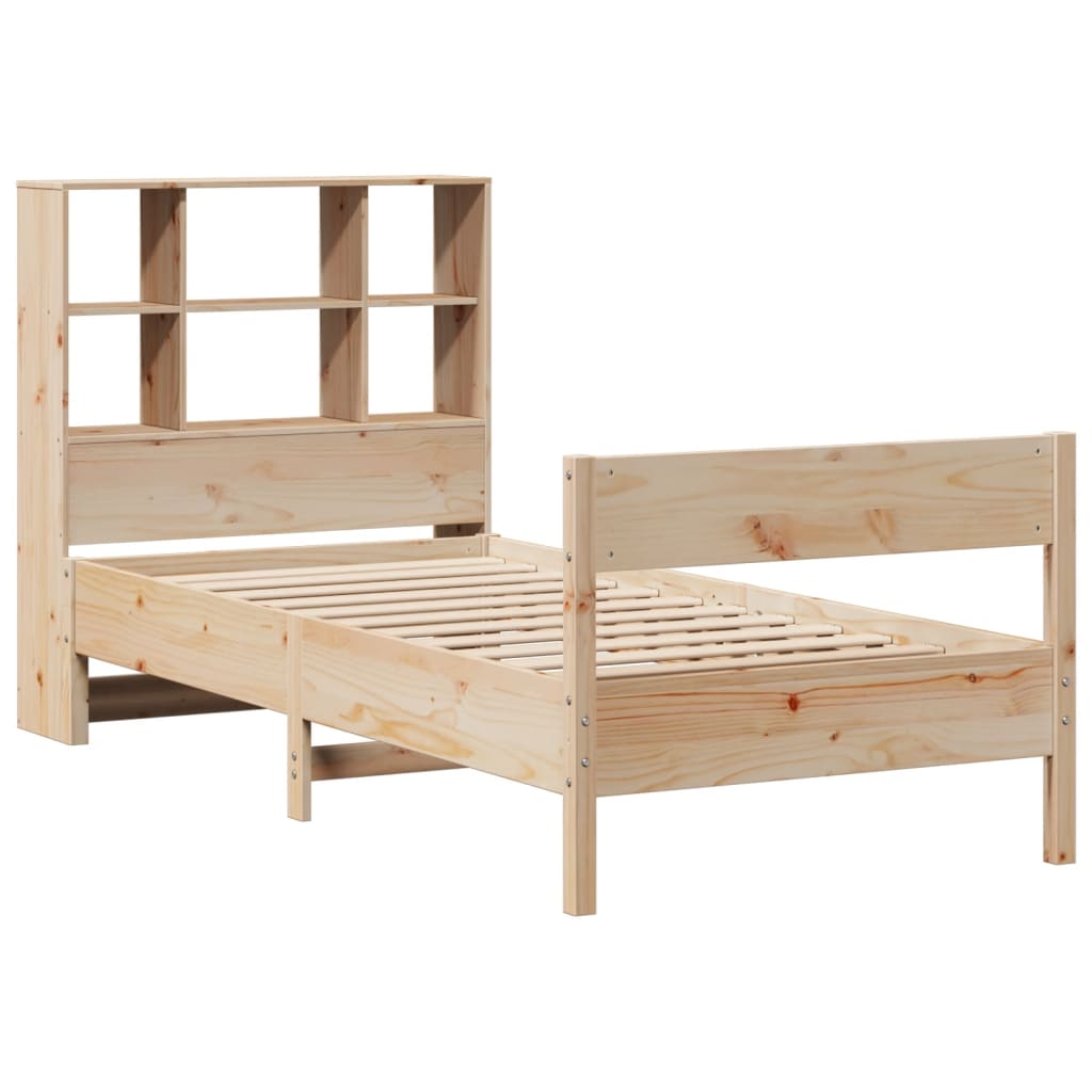 vidaXL Massivholzbett mit Regal ohne Matratze 90x190 cm Kiefer