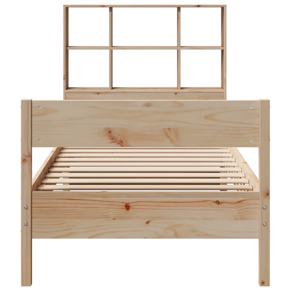 vidaXL Massivholzbett mit Regal ohne Matratze 90x190 cm Kiefer