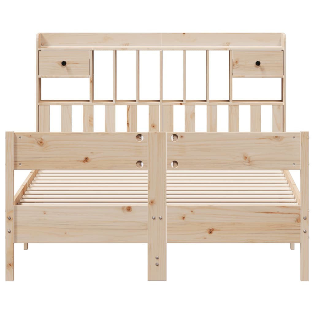 vidaXL Massivholzbett mit Regal ohne Matratze 160x200 cm Kiefer