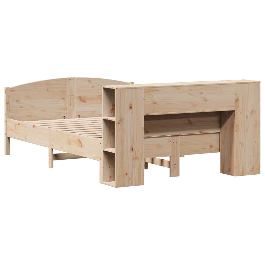 vidaXL Bücherregalbett ohne Matratze 120x200 cm Massivholz Kiefer