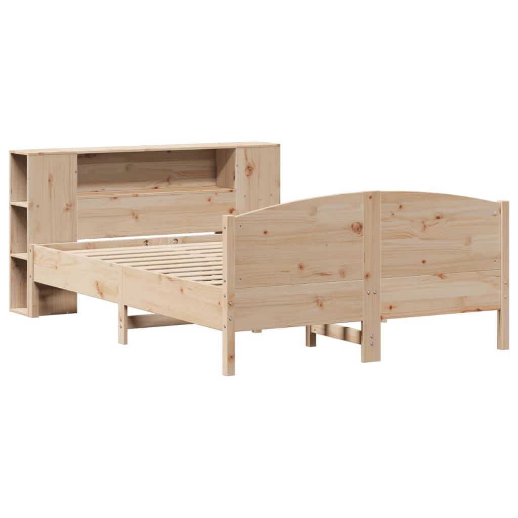 vidaXL Massivholzbett mit Regal ohne Matratze 135x190 cm Kiefer
