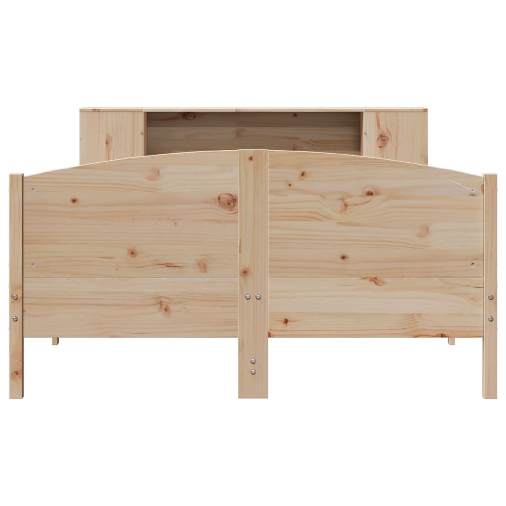 vidaXL Massivholzbett mit Regal ohne Matratze 120x190 cm Kiefer