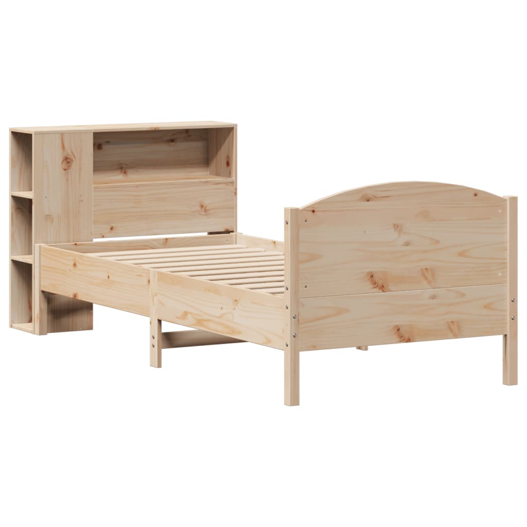 vidaXL Massivholzbett mit Regal ohne Matratze 100x200 cm Kiefer
