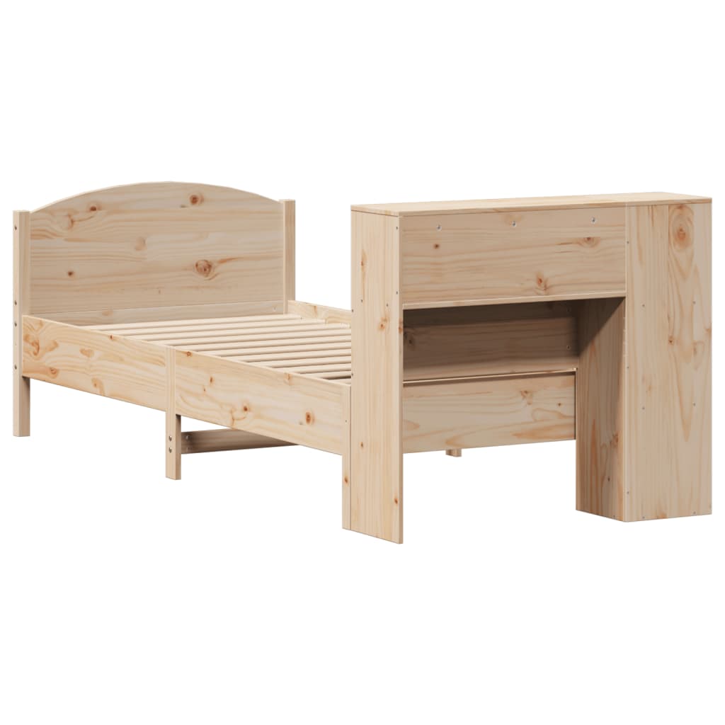 vidaXL Bücherregalbett ohne Matratze 75x190 cm Massivholz Kiefer