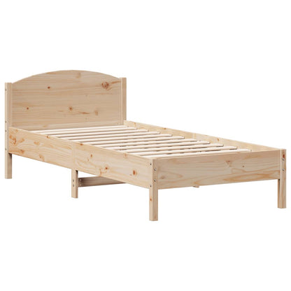 vidaXL Bücherregalbett ohne Matratze 75x190 cm Massivholz Kiefer