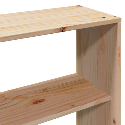 vidaXL Lit en bois massif avec étagère sans matelas 180x200 cm pin
