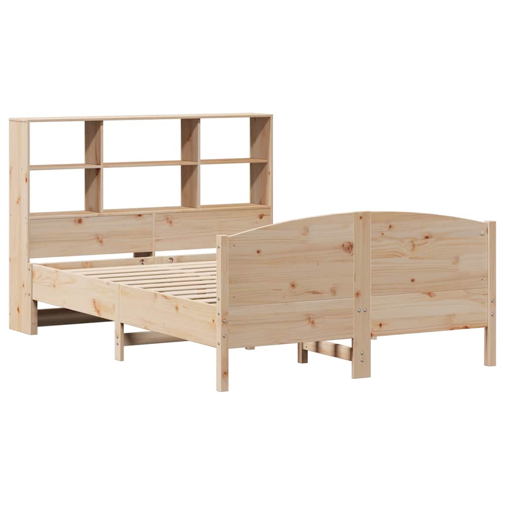 vidaXL Massivholzbett mit Regal ohne Matratze 150x200 cm Kiefer