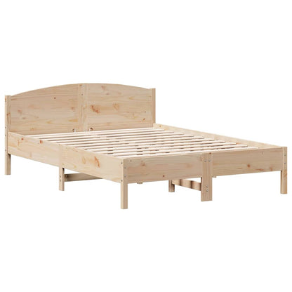 vidaXL Massivholzbett mit Regal ohne Matratze 150x200 cm Kiefer