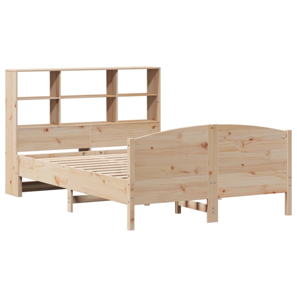 vidaXL Massivholzbett mit Regal ohne Matratze 140x190 cm Kiefer