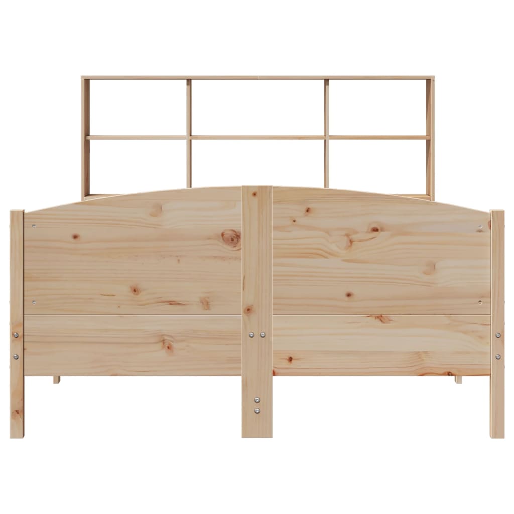 vidaXL Massivholzbett mit Regal ohne Matratze 140x190 cm Kiefer