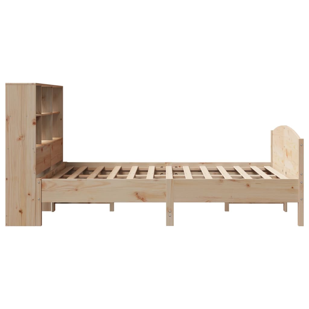 vidaXL Massivholzbett mit Regal ohne Matratze 140x190 cm Kiefer