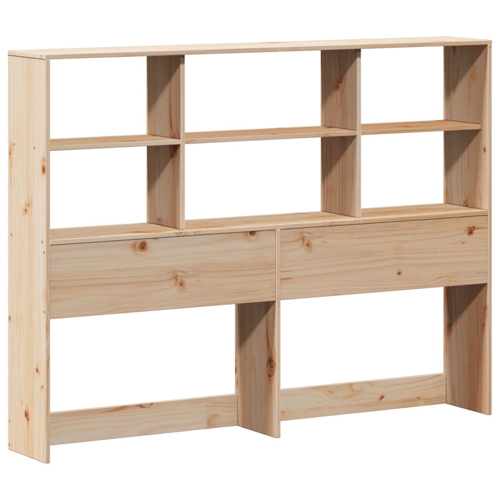 vidaXL Massivholzbett mit Regal ohne Matratze 140x190 cm Kiefer