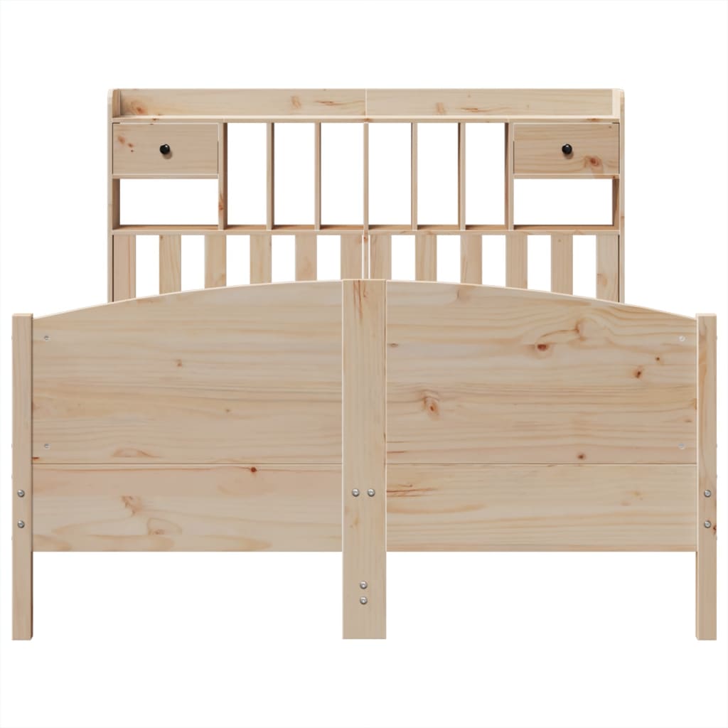 vidaXL Massivholzbett mit Regal ohne Matratze 160x200 cm Kiefer