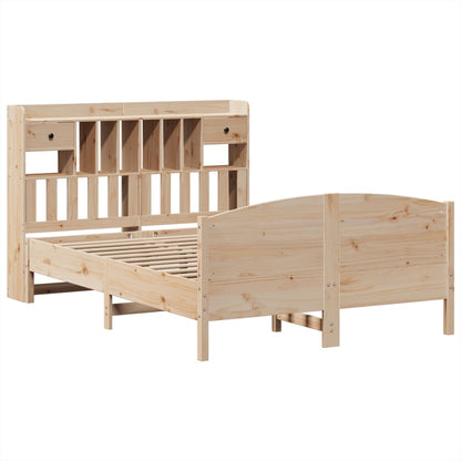 vidaXL Massivholzbett mit Regal ohne Matratze 150x200 cm Kiefer