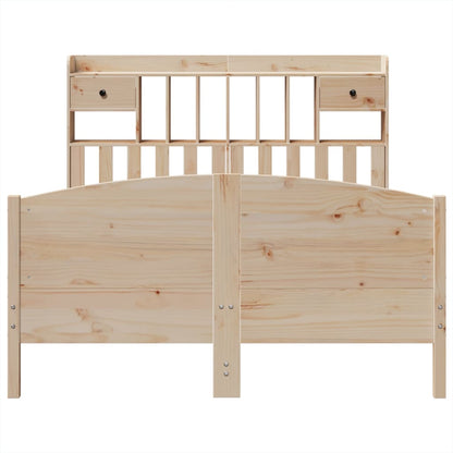 vidaXL Massivholzbett mit Regal ohne Matratze 150x200 cm Kiefer