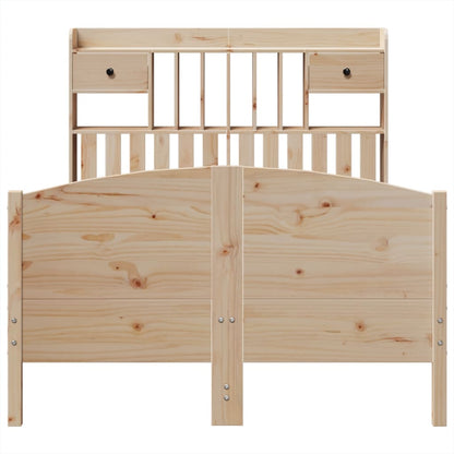 vidaXL Massivholzbett mit Regal ohne Matratze 135x190 cm Kiefer