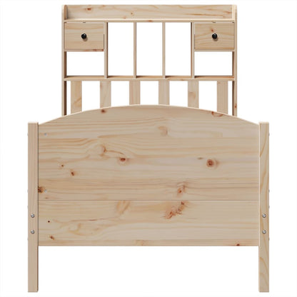 vidaXL Massivholzbett mit Regal ohne Matratze 90x190 cm Kiefer