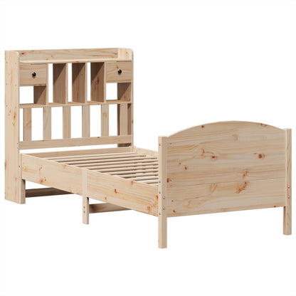 vidaXL Bücherregalbett ohne Matratze 75x190 cm Massivholz Kiefer