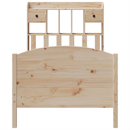vidaXL Bücherregalbett ohne Matratze 75x190 cm Massivholz Kiefer