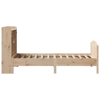 vidaXL Bücherregalbett ohne Matratze 75x190 cm Massivholz Kiefer