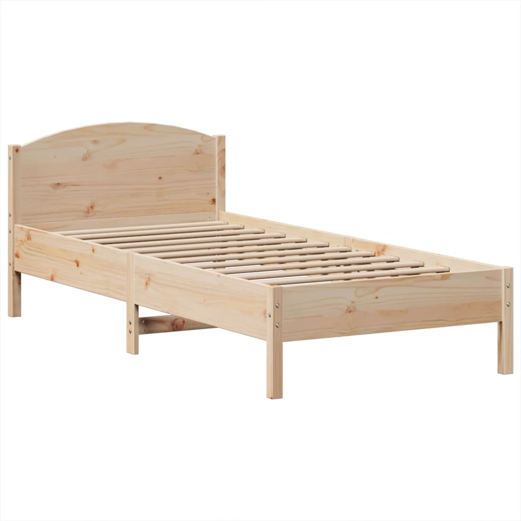 vidaXL Bücherregalbett ohne Matratze 75x190 cm Massivholz Kiefer