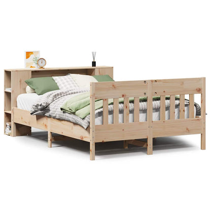 vidaXL Bücherregalbett ohne Matratze 120x200 cm Massivholz Kiefer