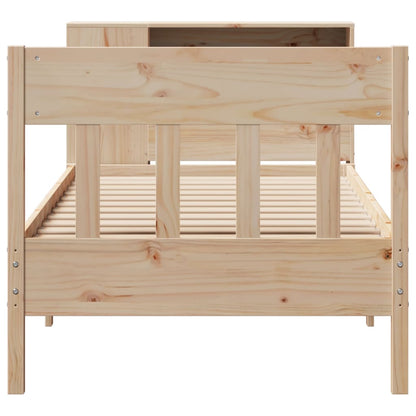vidaXL Massivholzbett mit Regal ohne Matratze 90x200 cm Kiefer