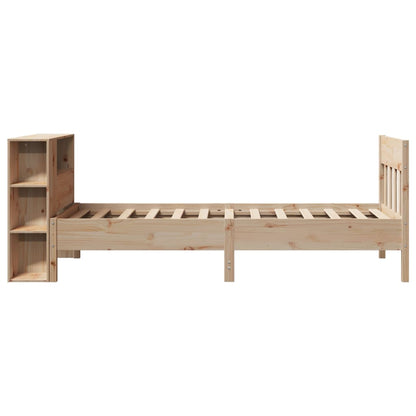 vidaXL Massivholzbett mit Regal ohne Matratze 90x200 cm Kiefer